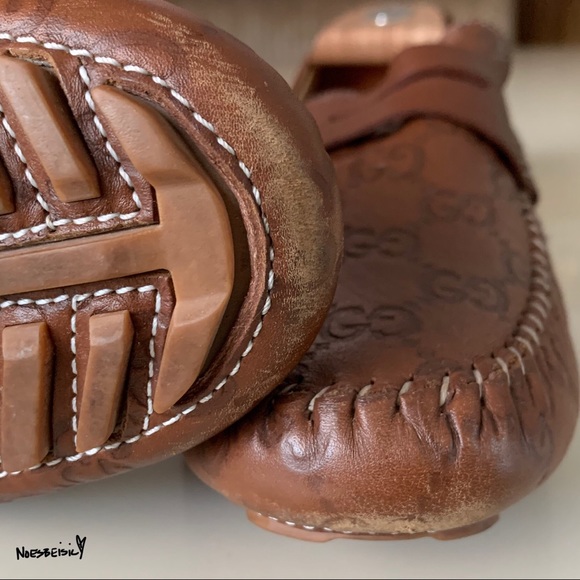 🚫SOLD•E🅱️🅰️Y🚫 Gucci Guccissima Leather Driver Loafers - Picture 6 of 12